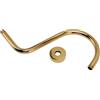 Fafeicy Braccio Doccia, Braccio Doccia Rialzato a Forma di S in Acciaio Inossidabile e Flangia NPT, Braccio di Prolunga per Soffione Doccia in Oro Spazzolato, Collo di Cigno, Getto