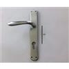 effedielle MANIGLIA PER PORTA SIDNEY 1126 P IN MARITECH CROMO SATINATO, FORO CILINDRO YALE, CON PLACCA INTERASSE MM.85 COMPLETA PER UNA PORTA DENTRO+FUORI, CON MOLLA DI RITORNO VITI DI FISSAGGIO COMPRESE