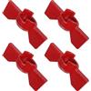 LOORGVEL Manopola Ricambio per Valvola a Sfera in Lega di Alluminio Rossa, Maniglia a Farfalla 4 Pezzi Design Migliorato per Installazione Facile in Sistemi Industriali e Uso Esterno