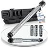 NTG Chiave dinamometrica 1/2 40-210 Nm con 3 bussole 17 | 19 | 21 mm + prolunga con valigetta | molto precisa e robusta | Auto Moto