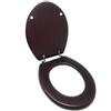 Vet Italy Vetrineinrete® Copriwater Universale in Legno MDF tavoletta da Bagno WC con Cerniere Resistente Legno Scuro 52947 N34