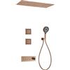 FQYEP Set Doccia Incasso Termostatico Set Doccia da Soffitto per Bagno con Soffione, Doccetta, Getti Corporei,Oro Rosa