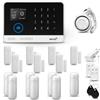 HUXGO® HXA003 Antifurto casa wireless WiFi + GSM con sirena | Kit allarme casa senza fili: 7x rilevatori di movimento, 7x sensori di allarme per finestre/porte | Allarme Casa, Appartamento