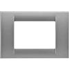 Gewiss 22283 Placca, Serie Virna, a 3 Posti, Grigio