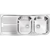 PLADOS Lavello cucina Plados acciaio inox Universal TL11621 Acciaio Satinato a due vasche più scolapiatti a destra