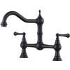 Generic Rubinetto da cucina in bronzo antico Rubinetto a ponte in ottone con spruzzatore laterale adatto per lavello da cucina