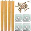 KESOTO Set di Gambe per Mobili in Legno - Design Innovativo, 40 cm