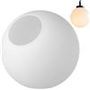 OSOLADY Paralume a Forma di Sfera in Vetro Bianco Satinato per Lampade da Soffitto | Finitura Opaca, Riduce l'Abbagliamento, per Lampade Spot e Ambienti Studio, 1 Pezzo