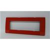 VIMAR - PLACCA CLASSICA IDEA 6 MODULI IN METALLO COLORE ROSSO 16736.04