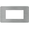 BTICINO MatixGO Placca materiale tecnopolimero Steel JA4804ES Placca MatixGO 4 moduli