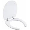 Topolenashop Copriwater WC Disabili con Apertura Frontale 45x38 cm - Sedile Wc Ergonomico Universale in MDF con Cerniere Acciaio Inox, Copri Water per Anziani e Mobilità Ridotta | 69245