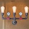 Lfoute Lampada Da Parete Con Tubo Dell'acqua Vintage Applique Industriale Retrò Steampunk Design Deco Loft Applique Da Parete Illuminazione Led Per Bar Caffetteria Scale Passerella Ristorante Corridoio,B