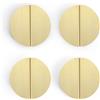 Evionlin Maniglie a semicerchio per cassetti, dorate, 6,3 cm, 8 pezzi, in ottone spazzolato a mezza luna, con viti, per credenze da cucina, camera da letto, mobili e ante