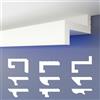 HEXIMO LED Profilo di fuga d'ombra, Modanature in stucco, illuminazione indiretta Soffitto in cartongesso in polistirene XPS (10,2 Metri HLED 7)