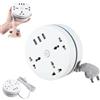 Generico Multipresa universale, prolunga avvolgibile a destra, con 3 prese e 3 porte USB, multipresa retrattile, per ufficio, viaggi, hotel, dormitorio (5.9ft)
