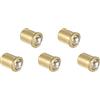 METALLIXITY 5pz Palla Stantuffo Armadietto Porta 5 x 8.5mm Ottone Tono | Armadio Cassetto, Palla Fermo Fermo Raccoglitore, per Casa Cucina Armadio Armadietto Porta