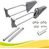 EVOTRADE Meccanismo Apertura Anta Pensile con Ammortizzatore - LIFT-UP 90° Con Free Stop e Chiusura Soft - Braccetto Apertura Ante Pensili Mobili Cucina (Per Modulo 450-600 MM)