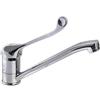Vetrine in rete Vetrineinrete® Rubinetto per lavello da cucina con maniglia a leva lunga a canna bassa miscelatore per lavandino orientabile 360° acqua calda e fredda girevole in ottone cromato 69206 B46