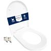 HYDRO HOME Copriwater Compatibile con Hatria Marylin, Tavoletta WC Termoindurente Antibatterica, Sedile WC, Cerniere Fissaggio dall'Alto, Chiusura Classica, Montaggio rapido (CHIUSURA CLASSICA)