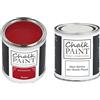 Chalk PAiNT PAINT EVERYTHING CHALK PAINT EVERYTHING & CERA - Kit Pronto Vernicia e Proteggi (250 ml + 250 ml) (Rosso)