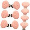 HOMSFOU 10 Pezzi Maniglie in Ceramica Rosa per Armadietti e Cassetti Design Semplice e Raffinato, Facili da Installare per Cucina e Bagno