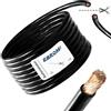 EBROM Cavo per batteria nero H07V-K 6/10 / 16/25 / 35 o 50 mm² - Cavo batteria 99,9% rame OFC, al metro - La vostra selezione: 50 mm2 (numero/pezzo nel carrello = cavo in una lunghezza)