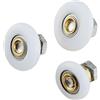 tooloflife Rotella scorrevole per porta doccia in 4 misure ruote per porta da bagno in vetro scorrevole da 19 mm a 27 mm con vite 4 pezzi