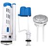 IGTOPS Parti di riempimento per WC, serbatoio dell'acqua set di riparazione per cassetta del WC, valvola di scarico dello sciacquone, set di pulsanti valvola sciacquone set di rinnovamento cassetta (28MM)