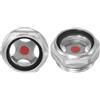 M METERXITY 2-Pack Vetro Di Livello Olio Per Compressore D'Aria, M33 X 2mm Vetro Temperato Senza Perdite Raccordi Esagonali Misuratore Di Livello Olio Senza O-Ring Per Compressore D'Aria