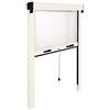 eacommerce - Zanzariera a Rullo Avvolgibile a molla Verticale in Fibra di Vetro | Riducibile e Adattabile, Avvolgimento Automatico con Frizione | Rete Antinsetti, Bianco RAL 9010, 140x250H cm
