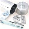 AWITALIA- KIT RULLO PER TAPPARELLA DA CM. 150 DIAMETRO MM.60 SPESSORE 6/10 COMPLETO DI CALOTTA. GANCI E SUPPORTO (Cm. 150)