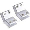 INCREWAY Confezione da 2 staffe di supporto regolabili in lega di alluminio per mensole in vetro, con morsetto per spessore di 10-12 mm, 135 gradi