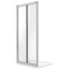 Idralite Porta Doccia 90CM H198 Cristallo Trasparente Apertura Saloon con Doppia Anta Battente mod. West