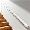 FPIGSHS Corrimano in legno, Corrimano per scale universale da esterno per interni, corrimano per scale in legno antiscivolo, kit completo, con 2 staffe fisse in ferro, contro il muro (C, 200cm)