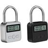Opatiny Smart Timer Lucchetto con LCD, ricaricabile, tempo di sblocco personalizzabile fino a 99 ore. Lega resistente per palestra, bagagli, ufficio.