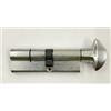 SECUREMME Cilindro con pomo integrato cromo satinato K2 10 perni POMOLO 40 - CHIAVE 50 1+5 chiavi 0CK2.Lunghezza totale del corpo mm.90