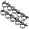 FTVOGUE 10pcs fascetta stringitubo 6-20mm di diametro in acciaio inossidabile Mini tubo di alimentazione tubo fascetta clip(14-16Mm)