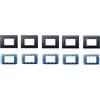 Di Tutto Per Tutti® Kit 10 Pezzi Vimar Arke Compatibile | 5 pezzi Placca in Tecnopolimero Nero 3 Posti | 5 Pezzi Supporto 3 Posti