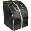 HUOLE Sauna Portatile A Infrarossi, Sauna Domestica, Sauna Portatile A Infrarossi, Per 1 Persona, Box Sauna Interna, Riscaldatore Portatile 1000 W, Favorisce La Circolazione Sanguigna (Nero)