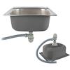 HUOLE Lavello in acciaio inox, Lavello da incasso con foro per rubinetto,lavello in acciaio inox,Lavello Cucina Vasca con Gocciolatoio DX in Acciaio da Appoggio (41 * 41 * 20cm)
