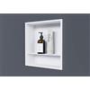 Bernstein Nicchia da parete in acciaio inox con ripiano portaoggetti NT303010X - 30 x 30 x 10 cm (L x A x P) - colore selezionabile, Colore:bianco