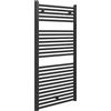Inbagno Termoarredo scaldasalviette 500x1230 interasse 45 cm in acciaio nero opaco, 25 tubi diametro 22 mm