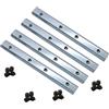 TTZEZE Confezione da 4 connettori in linea retta con profilo in alluminio serie 4040, lunghezza TTZEZE 180 mm, staffa di fissaggio in acciaio al carbonio zincato, con vite M6, per scanalatura a T da 8 mm,