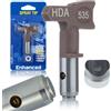 Rosfix Set Ugello Verniciatura HDA+ 535 - Getto 25 cm, Foro 0,027-0,035, Metallo Nichelato | Per Stucco e Rasatura | Accessorio per Spruzzatore Airless