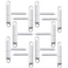 SOTECH 10 pezzi Cerniere per porte Cerniera a forare 15 x 83 mm con perno M8 x 47 mm Cerniera a avvitare Cerniera per porte interne da avvitare/forare (acciaio bianco)