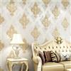 Prior.choice Rotolo di carta da parati in PVC testurizzato impermeabile damascato, 10 x 0,53 m, per camera da letto, soggiorno, 1,73 cm di larghezza x 32,8 cm di lunghezza = 5,3㎡ (beige)