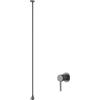 POADGBCN Rubinetto da bagno in ottone montato a parete o a soffitto rubinetto for lavabo sospeso caldo freddo for mobiletto uso commerciale in hotel(Gray,Wall Switch)