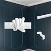 MARBET DESIGN Rivestimenti murali - Decorazione con segmenti di parete in polistirolo - Segmenti Cassette Decorative Profili Murali Listelli Decorativi Decorazione per (LE-18-01 160x85 mm, 4 Pezzi)
