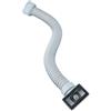 Gettimore Tubi di troppopieno rotondi da 450 mm, tubo di troppo pieno per lavello estensibile, interfaccia rettangolare, kit di scarico del bagno e troppopieno, per bagno, cucina, casa
