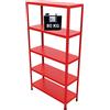 GRIMA SCAFFALE IN METALLO "ROSSO" ETTORE KIT BULLONI 100 X 40 X H187 CM CON 5 PIANI, taglia 1